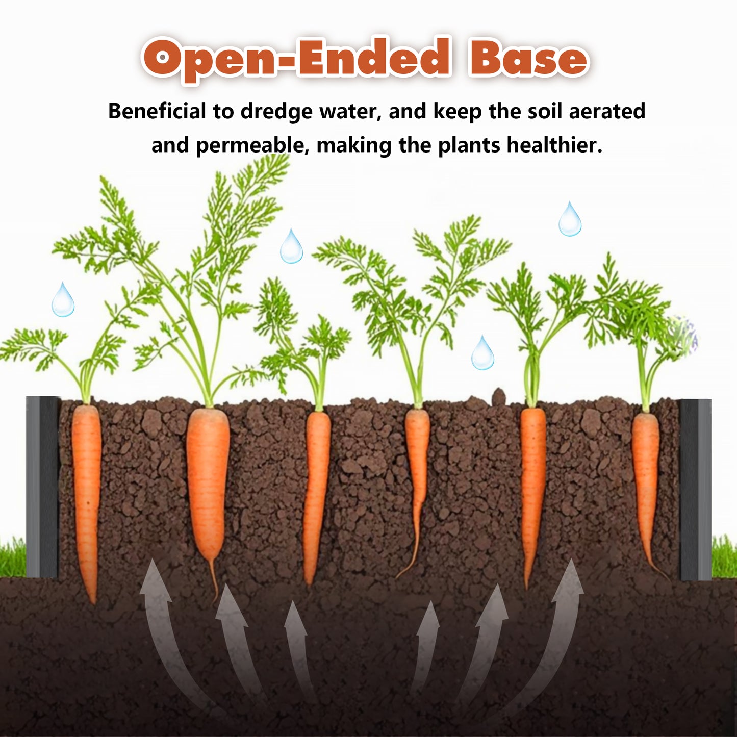 Outdoor Galvanized Raised Garden Bed Kit, Black Rectangle Planter For Vegetables, Fruits, And Herbs